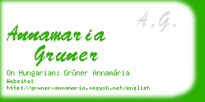 annamaria gruner business card